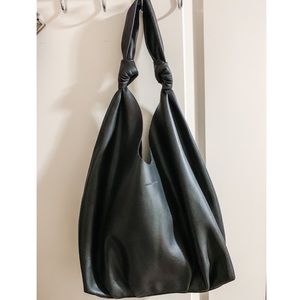 Elizabeth and James Soft Vegan Leather Knot Detail Tote Bag